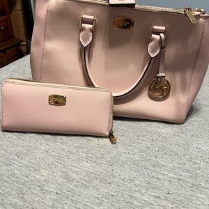 Michael Kors Blush Satchel and Wallet Set